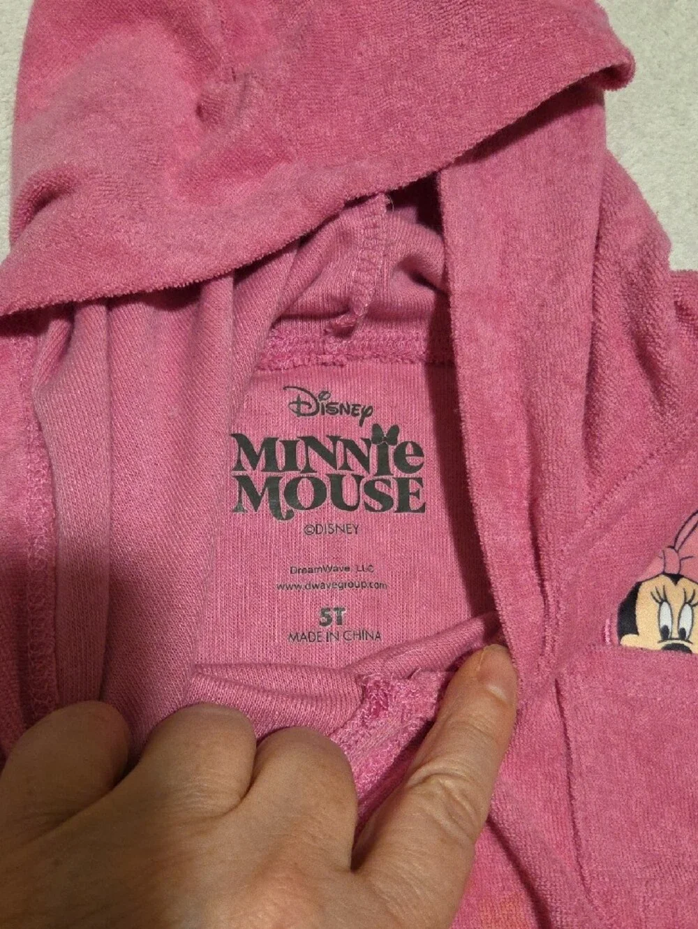 Disney Pink Minnie Mouse Hooded Towel Dress with Matching Swimsuit
